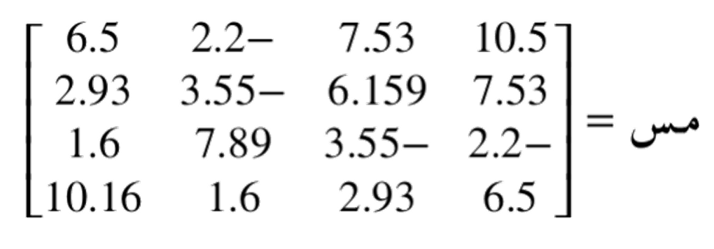 مصفوفة رباعية