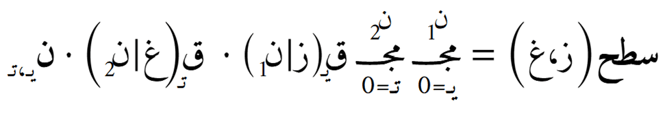 معادلة سطح بيزييه